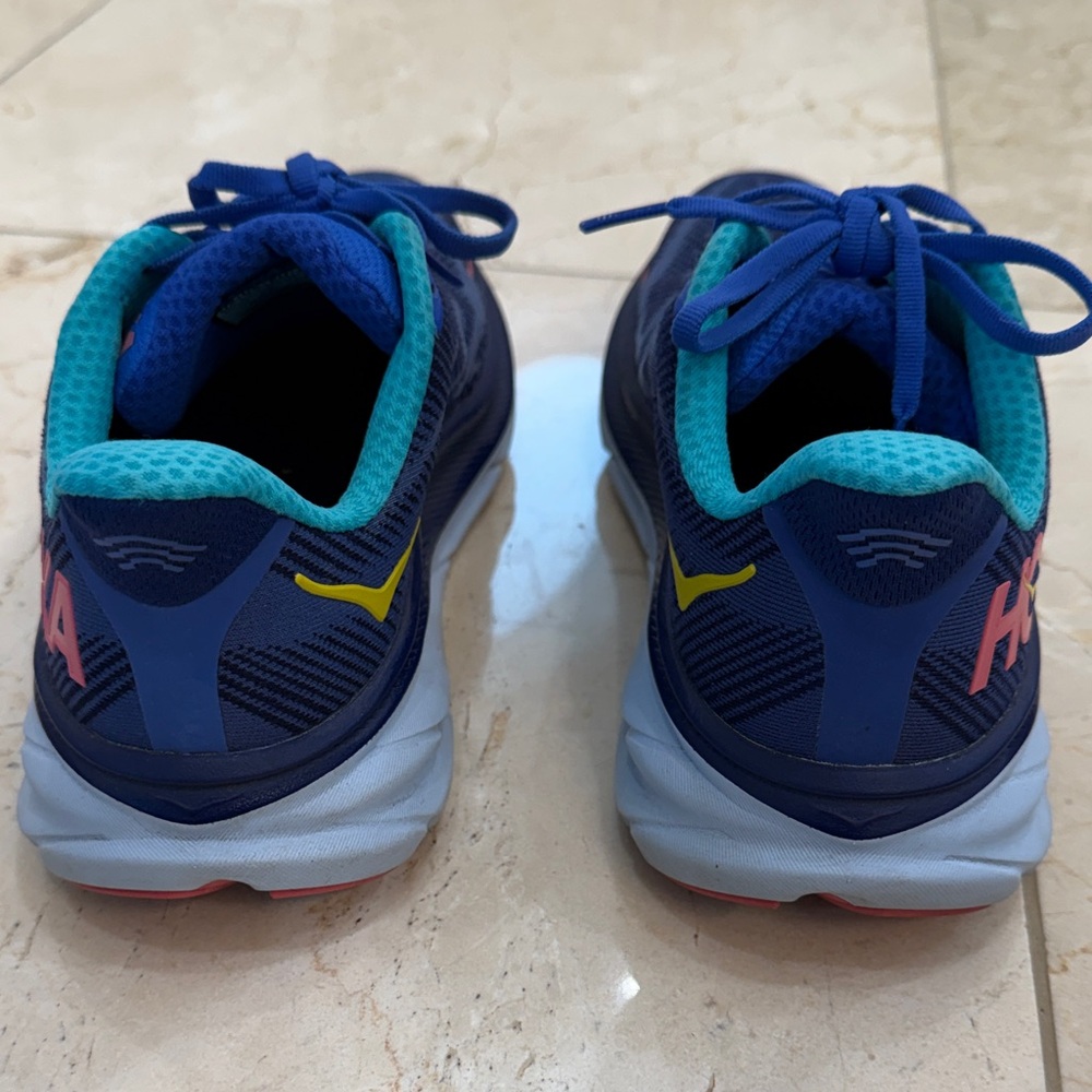Hoka Navy and Aqua Running Shoes - Picture 3 of 6